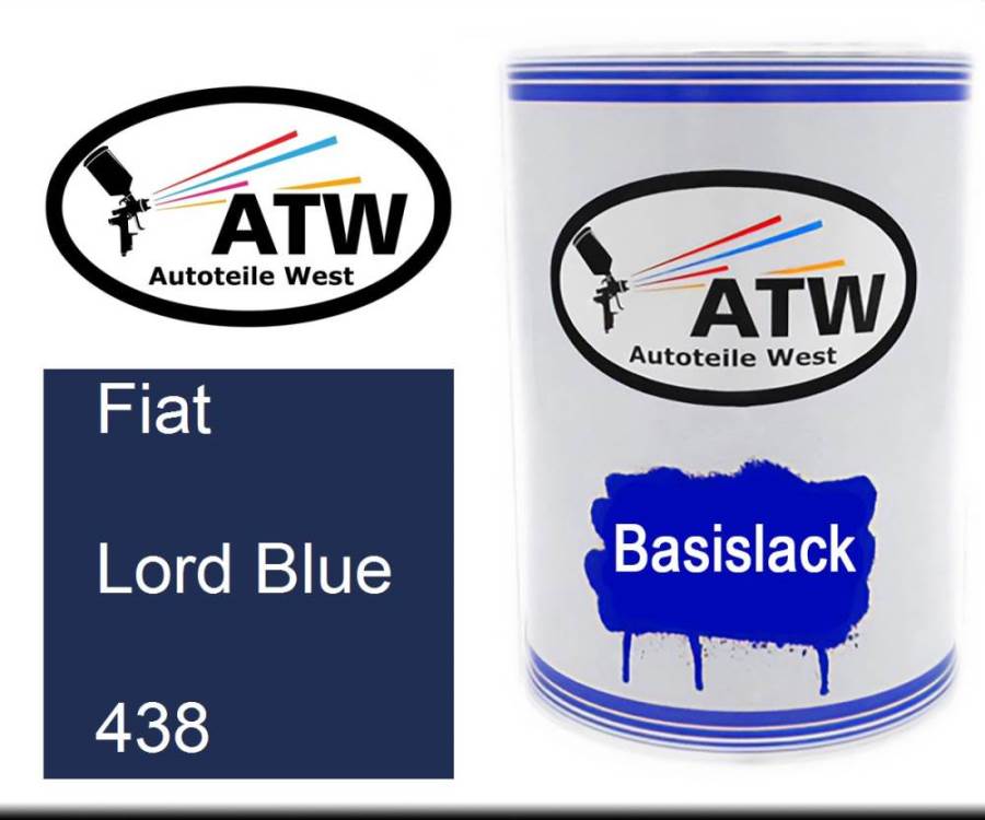 Fiat, Lord Blue, 438: 500ml Lackdose, von ATW Autoteile West.